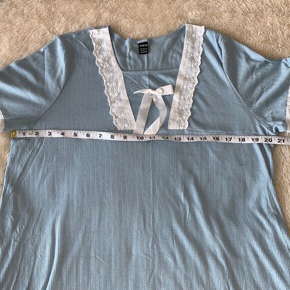 SHEIN blue nightgown with ribbon size: Medium - Picture 11 of 16